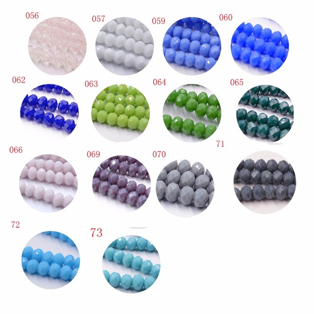Fasetowane kryształowe koraliki okrągłe o niebieskim kolorze 6mm - Ronda Austria (50 sztuk) - Wianko - 5