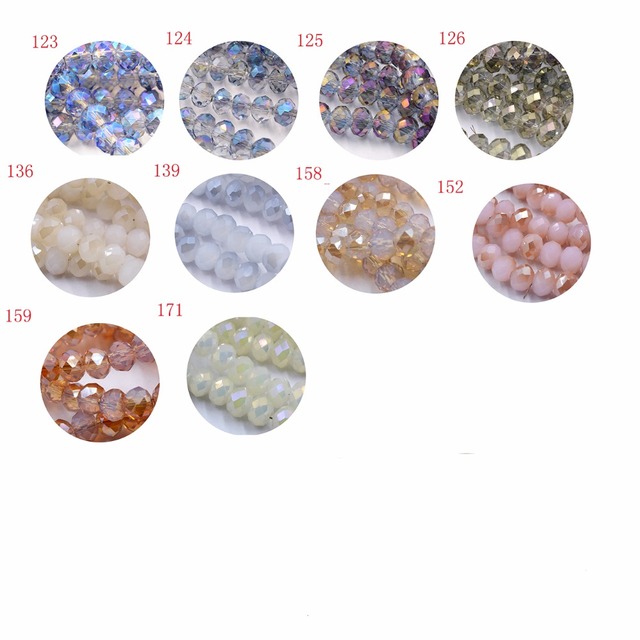 Fasetowane kryształowe koraliki okrągłe o niebieskim kolorze 6mm - Ronda Austria (50 sztuk) - Wianko - 8