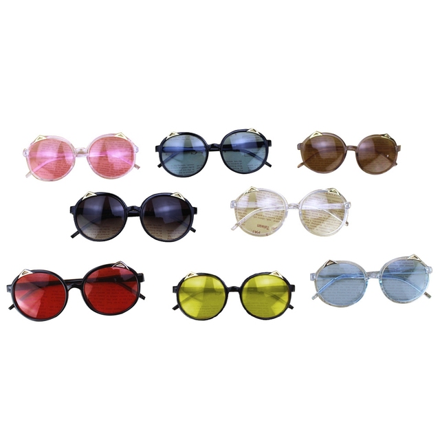 Okulary przeciwsłoneczne dla dzieci 2020 Baby Stuff Outdoor z ochroną UV, wzór dziewczyny z kocimi uszami - Wianko - 3