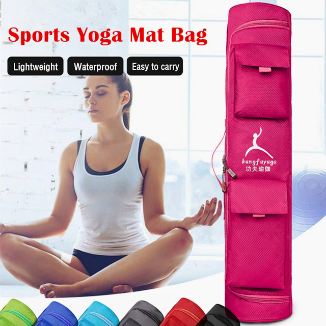 Mata do jogi wodoodporna z torbą do noszenia – idealna torba sportowa na siłownię, Pilates i inne aktywności fizyczne z paskiem na ramię - Wianko - 1