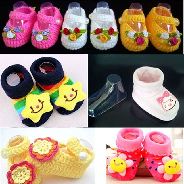 Dziecięce buty skarpetki przezroczyste z tworzywa sztucznego (10 sztuk) - wyświetlacz Baby Booties - Wianko - 7