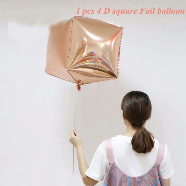Różowe złoto motyw konfetti do balonów, lateksowe balony serce i gwiazdki - dekoracje na imprezy, śluby i urodziny - balon 4D z diamentowym efektem - Wianko - 7