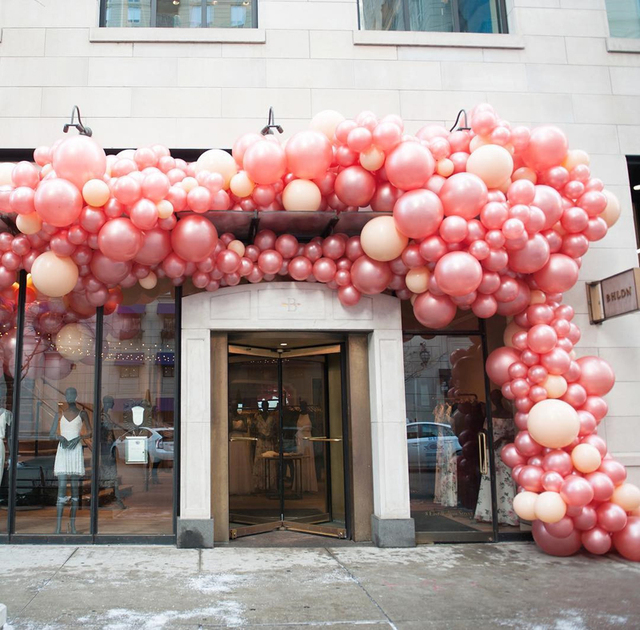 Różowe złoto motyw konfetti do balonów, lateksowe balony serce i gwiazdki - dekoracje na imprezy, śluby i urodziny - balon 4D z diamentowym efektem - Wianko - 2