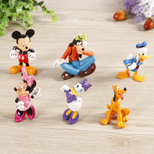 Zestaw 6 figurek Minnie, Mickey Mouse, Donald Duck, Daisy Duck, Goofy i Pluto - modele zwierząt o wysokości 6-14 cm - Wianko - 9