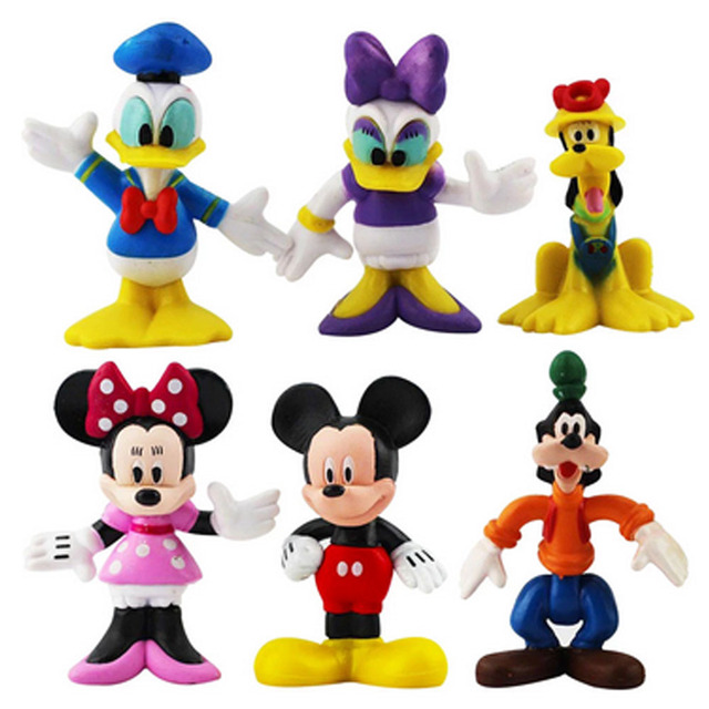Zestaw 6 figurek Minnie, Mickey Mouse, Donald Duck, Daisy Duck, Goofy i Pluto - modele zwierząt o wysokości 6-14 cm - Wianko - 3