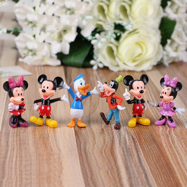 Zestaw 6 figurek Minnie, Mickey Mouse, Donald Duck, Daisy Duck, Goofy i Pluto - modele zwierząt o wysokości 6-14 cm - Wianko - 8
