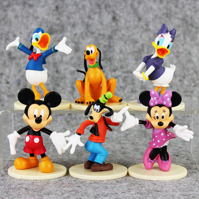 Zestaw 6 figurek Minnie, Mickey Mouse, Donald Duck, Daisy Duck, Goofy i Pluto - modele zwierząt o wysokości 6-14 cm - Wianko - 7