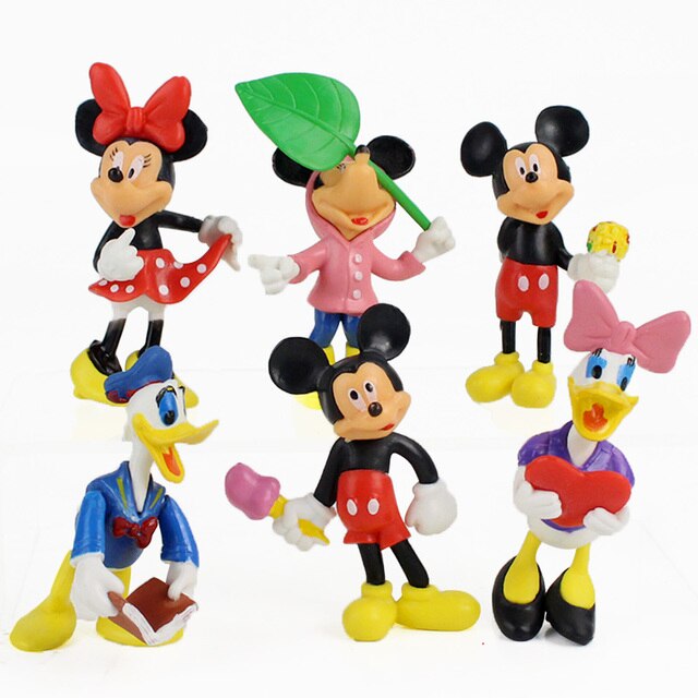 Zestaw 6 figurek Minnie, Mickey Mouse, Donald Duck, Daisy Duck, Goofy i Pluto - modele zwierząt o wysokości 6-14 cm - Wianko - 4