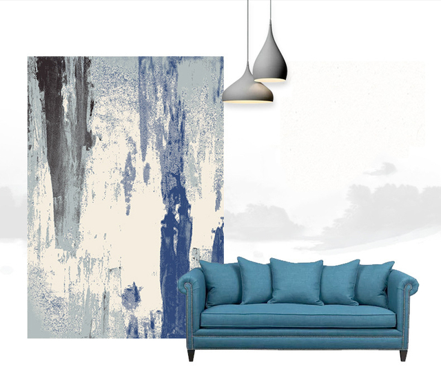 Nowoczesny dywanik do salonu, skandynawski styl, abstrakcyjny wzór, dekoracja sypialni, duży rozmiar, futrzany dywan - Wianko - 11