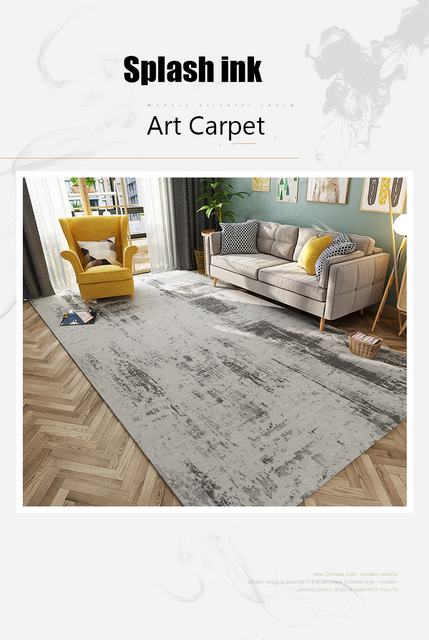 Nowoczesny dywanik do salonu, skandynawski styl, abstrakcyjny wzór, dekoracja sypialni, duży rozmiar, futrzany dywan - Wianko - 10