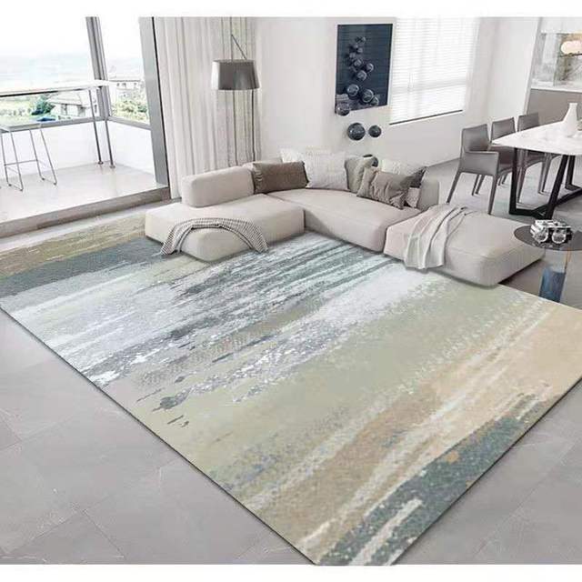 Nowoczesny dywanik do salonu, skandynawski styl, abstrakcyjny wzór, dekoracja sypialni, duży rozmiar, futrzany dywan - Wianko - 17