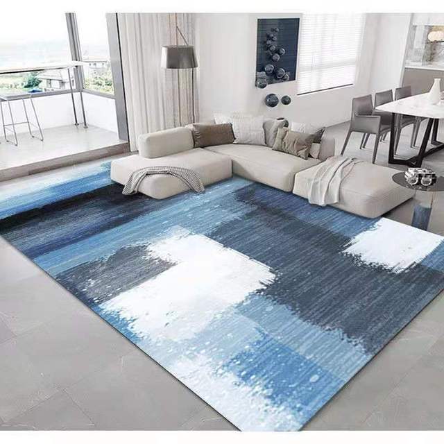 Nowoczesny dywanik do salonu, skandynawski styl, abstrakcyjny wzór, dekoracja sypialni, duży rozmiar, futrzany dywan - Wianko - 21