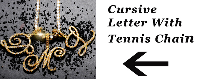 Nowoczesny złoty naszyjnik z srebrną zawieszką w kształcie litery A-Z w stylu kursywy D & Z z cyrkoniami - biżuteria hip-hopowa - Wianko - 13