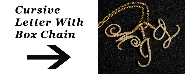 Nowoczesny złoty naszyjnik z srebrną zawieszką w kształcie litery A-Z w stylu kursywy D & Z z cyrkoniami - biżuteria hip-hopowa - Wianko - 14