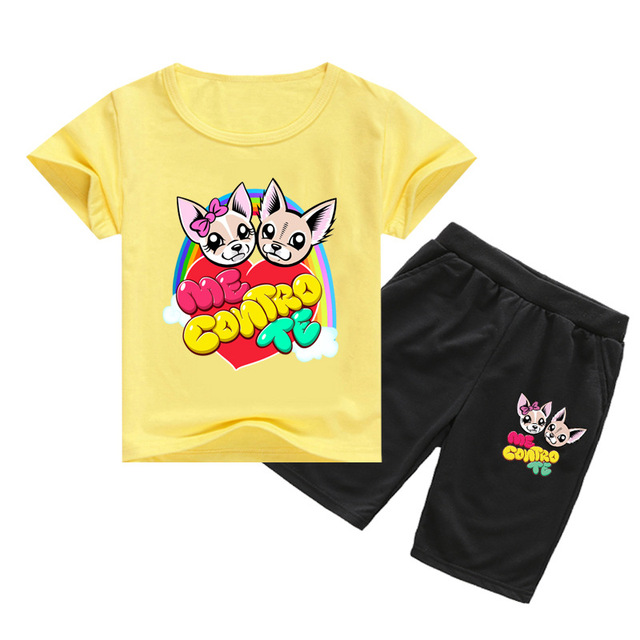 Nowy zestaw ubrań Cartoon Me Contro Te dla chłopców i dziewczynek: T-shirt + spodenki ze stylowej, letniej kolekcji 2021 - Wianko - 2