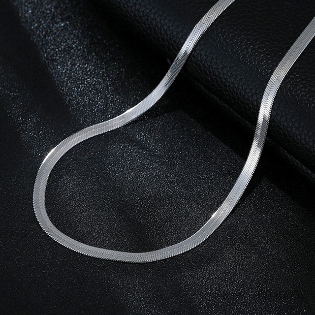 925 stałe srebro naszyjniki łańcuszkowe dla kobiet - oryginalne, eleganckie, prezent ślubny XL-6 - Wianko - 6