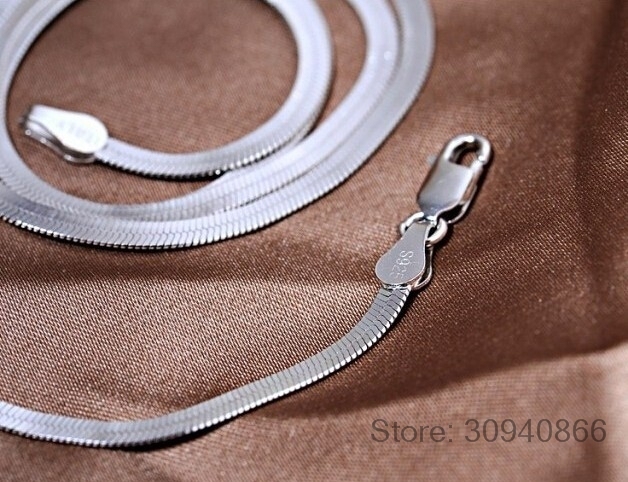 925 stałe srebro naszyjniki łańcuszkowe dla kobiet - oryginalne, eleganckie, prezent ślubny XL-6 - Wianko - 4