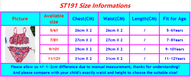 Dwuczęściowy strój kąpielowy dla dziewczyn 5-12 lat wysokiej jakości-ST191 - Wianko - 1