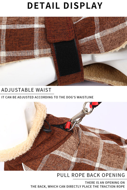 Ciepły płaszcz/kurtka dla dużego psa - Greyhound Wheeling, zimowe ubranka dla zwierząt domowych - Wianko - 3
