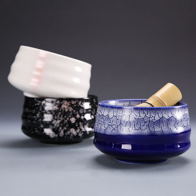Zestaw tradycyjnych naczyń do herbaty Matcha - bambusowa trzepaczka, ceramiczna łyżka i miska z dynastii Song - Wianko - 4