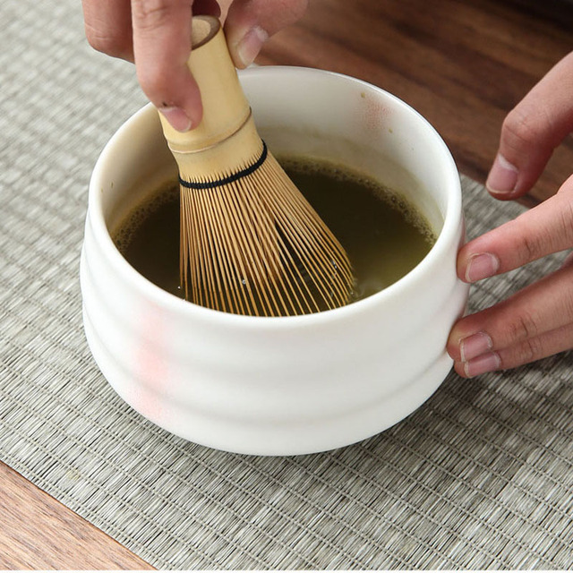 Zestaw tradycyjnych naczyń do herbaty Matcha - bambusowa trzepaczka, ceramiczna łyżka i miska z dynastii Song - Wianko - 6