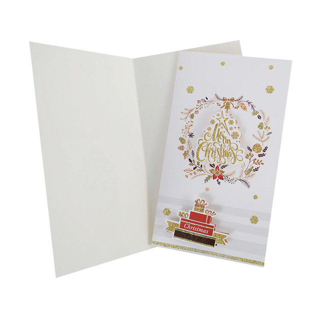 Kartki świąteczne składane z kopertą - 8 sztuk, dekoracje bożonarodzeniowe, navidad, noworoczny prezent - Wianko - 7