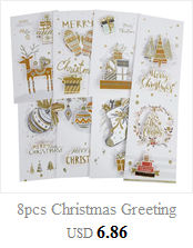 Kartki świąteczne składane z kopertą - 8 sztuk, dekoracje bożonarodzeniowe, navidad, noworoczny prezent - Wianko - 23
