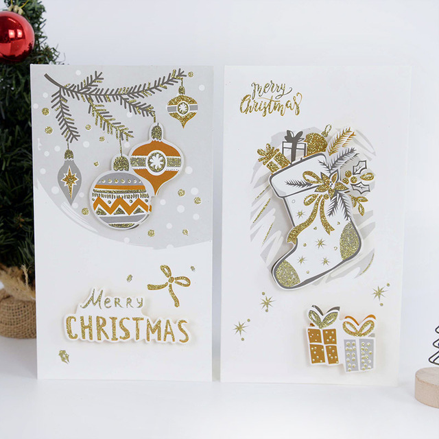 Kartki świąteczne składane z kopertą - 8 sztuk, dekoracje bożonarodzeniowe, navidad, noworoczny prezent - Wianko - 12