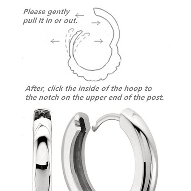 Kolczyki Hoop Crystal Hoop ze srebra pr. 925 z czereśniowym zapięciem na ucho - różowe, słodkie, dla kobiet i dziewcząt, idealne dla studentek - Wianko - 4