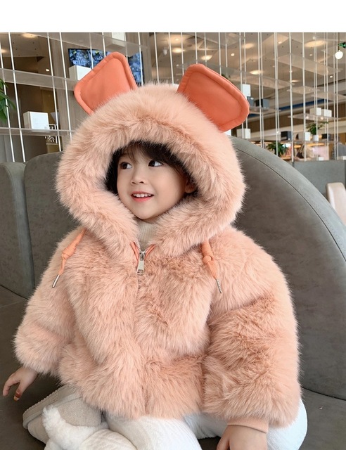 Płaszcz zimowy dla dziewczynek z imitacją futra, 2021nowy styl, piękny - Wianko - 11