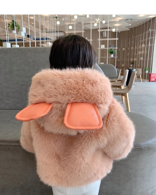 Płaszcz zimowy dla dziewczynek z imitacją futra, 2021nowy styl, piękny - Wianko - 7