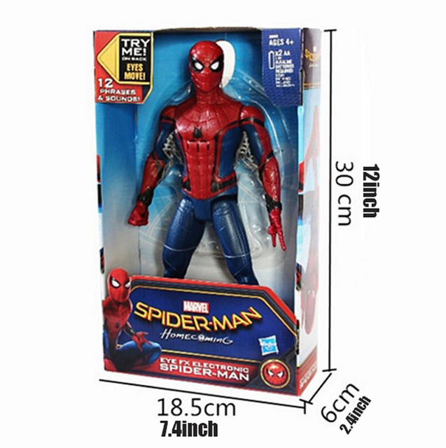 Figurka akcji Marvel Spiderman z dźwiękiem - kolekcja Avengers - prezent bożonarodzeniowy dla dziecka (29cm) - Wianko - 3