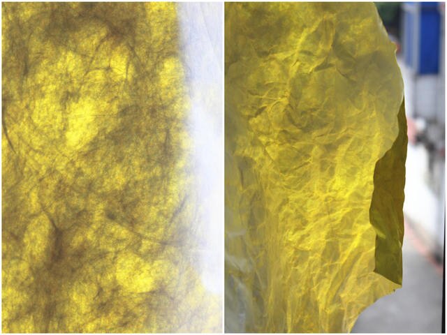 Żółty Tyvek - oddychający, wodoodporny, sztywny papier - do DIY, tło wzorzyste na torby, portfele, płaszcze i odzież projektantów - Wianko - 9