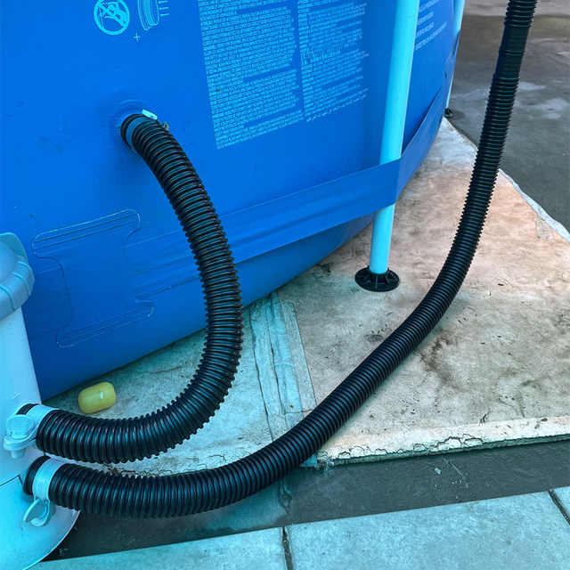 Wielkość basenu pływackiego: Urządzenie do czyszczenia z wężem 38mm, odporne na UV i chlor, wodoodporne dla pompy filtrującej - Wianko - 2