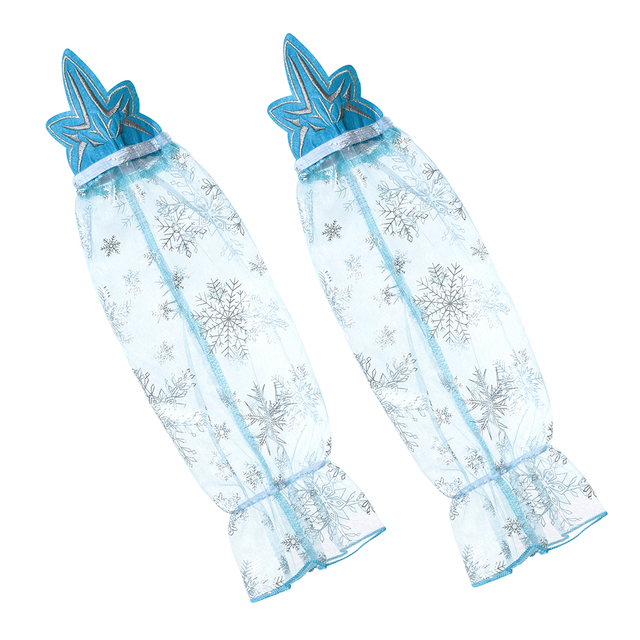Sukienka dziecięca Elsa - Królowa Śniegu - Księżniczka - Karnawał - Przebranie z przezroczystą peleryną - Świąteczna - Niebieskie ubrania - Wianko - 21