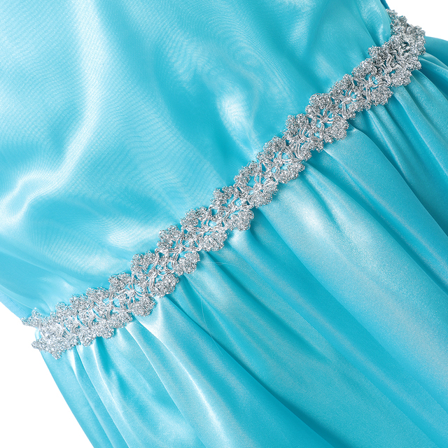 Sukienka dziecięca Elsa - Królowa Śniegu - Księżniczka - Karnawał - Przebranie z przezroczystą peleryną - Świąteczna - Niebieskie ubrania - Wianko - 15