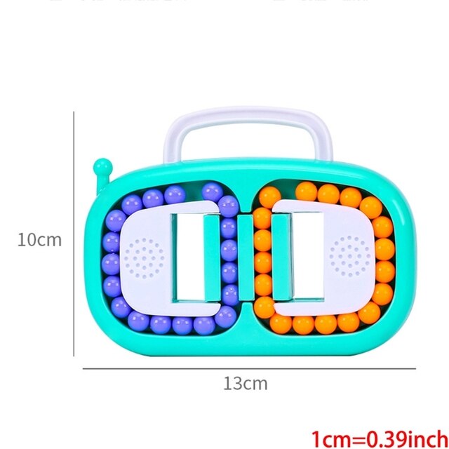 Kostka antystresowa - Obrotowa magiczna fasola 066B, kolorowe gyro, edukacyjne zabawki dla dzieci, interakcja, gra zmniejszająca ciśnienie, zabawny prezent - Wianko - 6