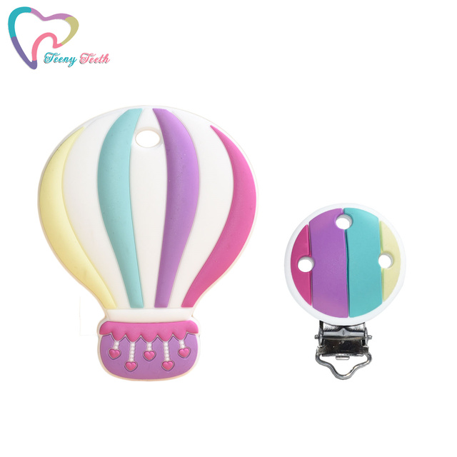 Łańcuszek smoczka Rainbow z gryzakiem, uchwytem i balonem - zestaw DIY - Wianko - 4