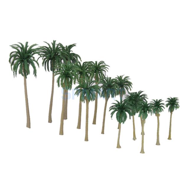 15 sztuk palmy kokosowe do modelowania scenerii w skali HO, O, N i Z - Wianko - 1