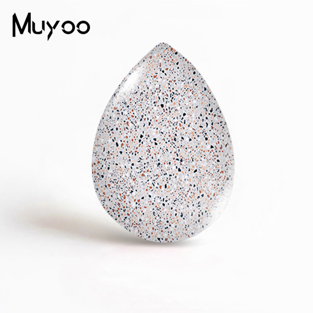 Biżuteria z marmurowym wzorem w kształcie kropli Cabochon - 2020 nowy kolor - Wianko - 3