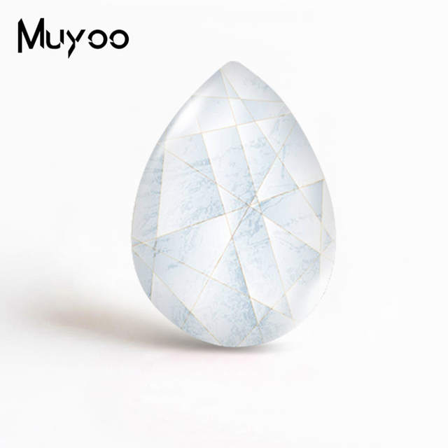 Biżuteria z marmurowym wzorem w kształcie kropli Cabochon - 2020 nowy kolor - Wianko - 6