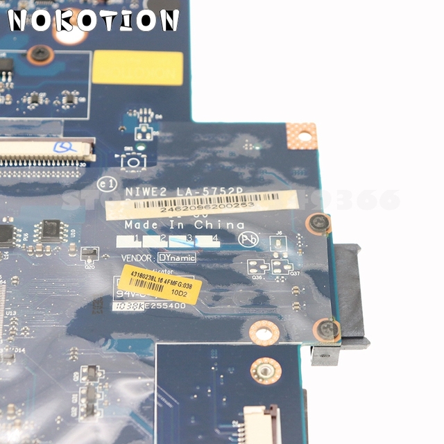 Nowa płyta główna NOKOTION LA-5752P NIWE2 z radiatorami do Lenovo Z560 G560 GT310M I5, kompatybilna z LA-5754P G565 Z565 - Wianko - 5