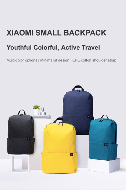 Plecak Xiaomi 20L Mi - oryginalny, mały, dla mężczyzn i kobiet, sportowy, na laptopa 15.6, dorywczo na codzienne wyjścia - Dropshipping - Wianko - 1