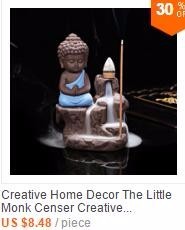 Ceramiczna kadzielnica do domu - palnik miedziany, kreatywna dekoracja (zestaw z dziadkiem do orzechów, kadzidłem i stożkami) - Wianko - 3