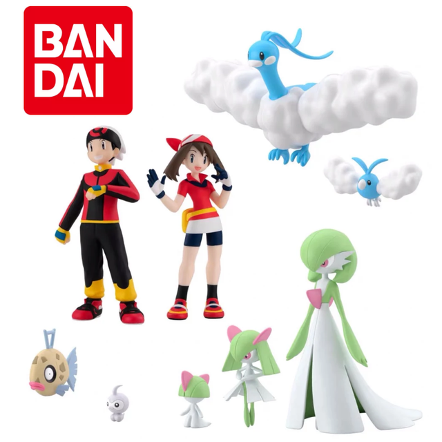 BANDAI figurki 9 rodzajów pokemonów i 2 rodzaje trenerów Hoenn Region Gardevoir Altaria Haruka kolekcja Anime - Wianko - 3