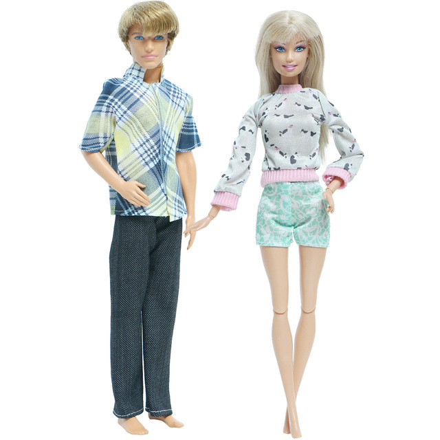 Strój lalki BJDBUS, zestaw 2 sztuki odzieży na co dzień dla lalki i dla chłopca Ken, sukienka do zabawy dla lalki Barbie - Wianko - 19
