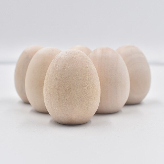 Komplet 3 sztuk niedokończonych drewnianych jajek do ozdabiania na Wielkanoc - Wianko - 15