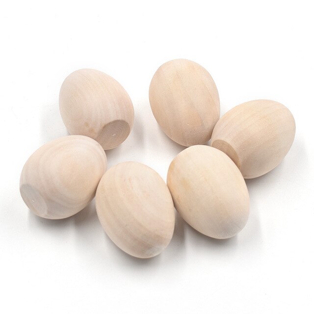 Komplet 3 sztuk niedokończonych drewnianych jajek do ozdabiania na Wielkanoc - Wianko - 17