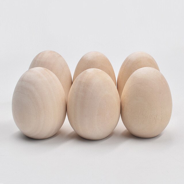 Komplet 3 sztuk niedokończonych drewnianych jajek do ozdabiania na Wielkanoc - Wianko - 13