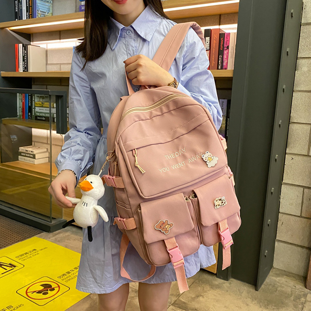 Kawaii torba plecak na laptopa dla kobiet - moda wodoodporna, podróżna, piękny plecak dla dziewczyn, idealny na uczelnię - Wianko - 13